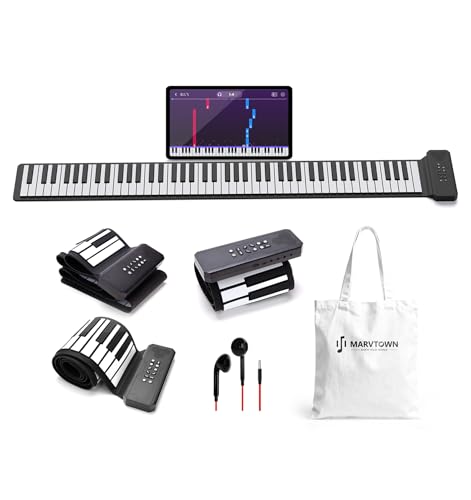MARVTOWN 88Keys Portable Flexible Roll Up Piano...