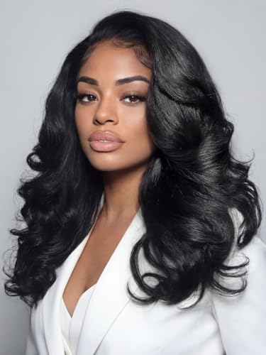 Image of Beauty Forever Bye Bye Slip Feathered Layer Wig 200% Density Human Hair 7x5 HD Lace Glueless Left Side Part Wig with Secure Silicone Strips&Drawstring Pre Plucked Pre Cut Wear Go Wig for Women 10inch