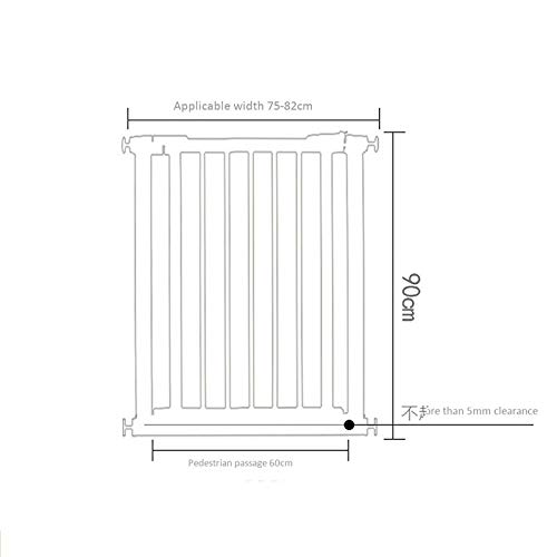 Barrière de sécurité blanche automatique pour escaliers larges - 2