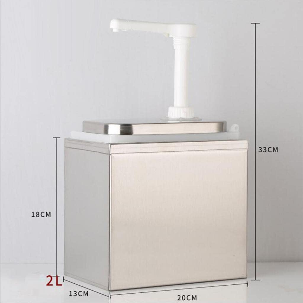 Distributeur de sauce 1 l/2 l - Récipient pour huile, vinaigre et ketchup, 2 avec socle, 2 l avec socle