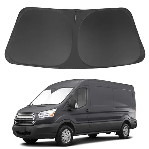 Windshield Sun Shade Custom Fit Ford Transit 2015-2024 2025 2026 Accessories Foldable Sunshade Front...