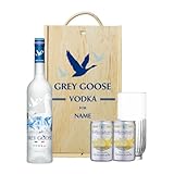 Personalised Grey Goose Vodka Set with Lemonade & Rocks Glass (70cl). Perfect for: Mothers Day Hamper, Vodka Gifts for Women and Men, Alcohol Gift Sets for Men, Birthday, Fathers Day