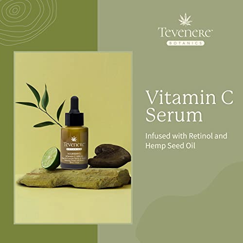Tevenere Botanics Vitamin C Serum With Retinol And Hemp Seed Oil - Hydrates & Brightens, Daily Face Serum For Dark Spots, Fine Lines, And Wrinkles -1Oz #TOP1
