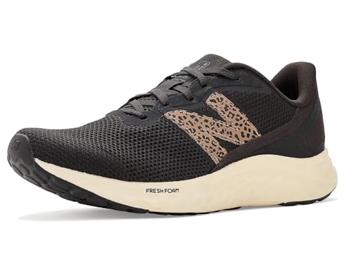 New Balance Women's Fresh Foam Arishi v4 Running Shoes, Black Cement/Flat Taupe/Angora, 5/M