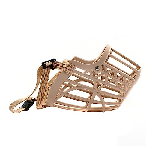 Pet Dog Puppy Plastic Basket Type Adjustable Training Muzzle Anti- Biting Dog Muzzle for Biting and Barking Control Size M