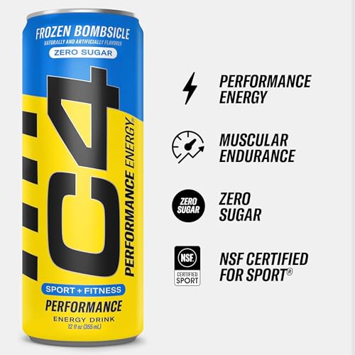 Cellucor C4 Energy Drink 12Oz (Pack Of 12) - Frozen Bombsicle - Sugar Free Pre Workout Performance Drink With No Artificial Colors Or Dyes thumb #1