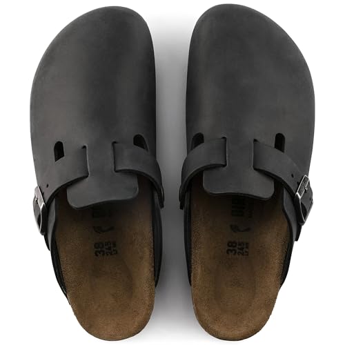 Image of Birkenstock Boston SFB, Men's Clogs, Black /White, 6.5 AU
