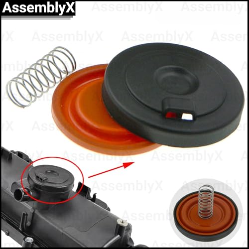 AssemblyX 9806147980 Neu PCV Ventildeckel Reparatursatz Ventilkappe mit Membran für Citroen Peugeot 2.0 HDI und Ford 2.0 TDCI 2269606 1860576 (1 Stück)