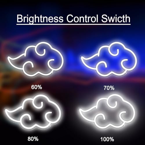 Image of SmilingTown Cloud Neon Signs for Wall Decor USB Operated Neon Art Decorative Lights for Bedoom Home Gameroom Office Bar Pub Club Christmas Party Supplies Gift Idea (White)