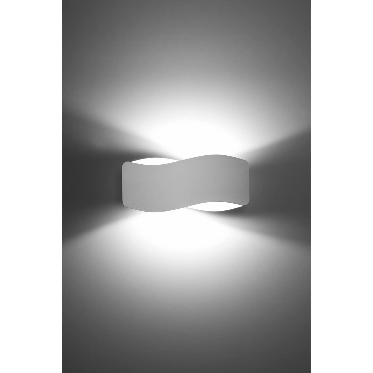 SOLLUX lighting Tila Applique murale haut et bas, blanc, 30 cm