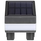 Ciieeo Solar Energy Pillar Lighting Tool Outdoor Fence Lamp with Dual White and Warm White LEDs Waterproof Solar Post Light for Garden Patio Yard