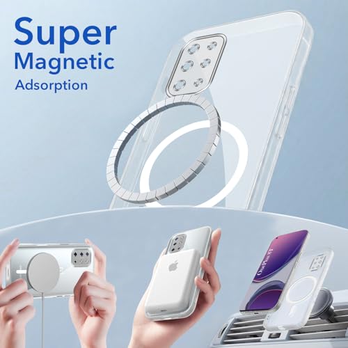 Image of Jkobi Lifetime Anti-Yellow MagSafe Compatible Clear Back Cover Case for OnePlus 8T (Sleek Hard Crystal | Shockproof and Camera Protection)