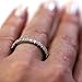 Solid 14k White Gold 0.8 ctw Natural Diamond Full Eternity Wedding Band Ring for Women 2.5 mm - Handmade in USA - April Birthstone (rose-gold, 3.75)