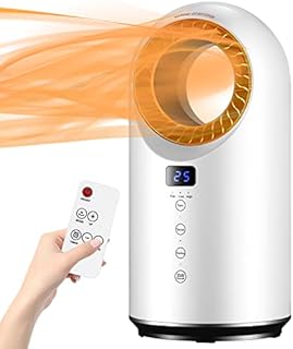 Protable Electric Space Heater with Remote Control,10ft/s Fast Quiet Heating with Remote, 3