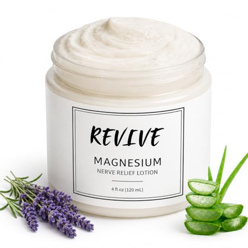 SDUQULK Revive Care Knee Nerve Relief Lotion with Magnesium - Revive Knee Cream with Menthol Arnica & Aloe Non-Greasy Fast Absorbing for Hands & Feet Back & Neck (1)