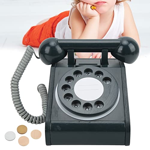 Retro Vridbar Hemtelefon i Svart – Gammaldags Design för Samlare