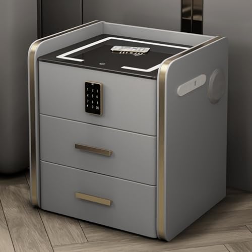 Table de chevet intelligente avec haut-parleur Bluetooth, lumières LED et ports USB - 2
