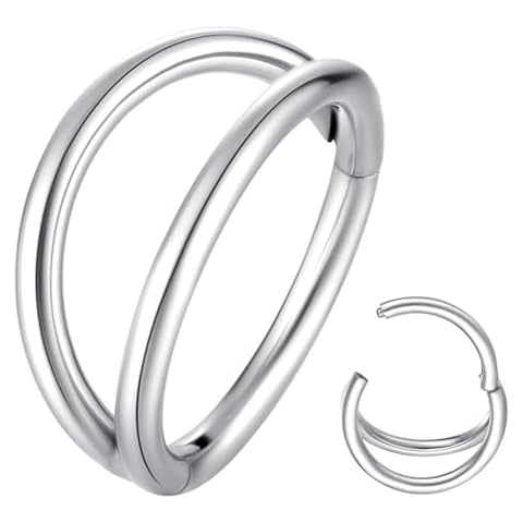 Popuhoops 18G Double Hoop Nose Ring Cover