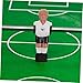 JUMPLAWN 10pcs Foosball Player Figures Durable Soccer Statues for Table Football Wear-Resistant Accessories Compatible with Standard Game Rods Black-haired Yellow Blonde White