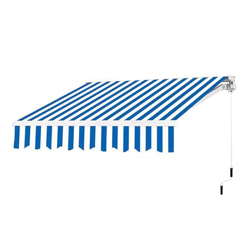 Tenda da sole retrattile per patio, 4 x 1,5 m, 4 x 2 m, 4 x 2,5 m, regolabile, impermeabile, resistente ai raggi UV, per esterni per giardino e terrazza, design manuale con braccio articolato