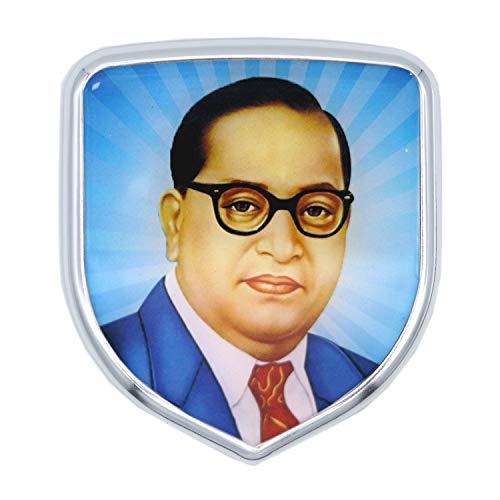 S2S Stylish 3D Chrome Sticker Emblem Badge Logo | Durable & Stylish Automotive Decoration | For Cars & Bikes (DR BABASAHEB AMBEDKAR)