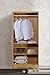 HODEDAH IMPORT 2 Door Wardrobe with Adjustable/Removable Shelves & Hanging Rod, Beech