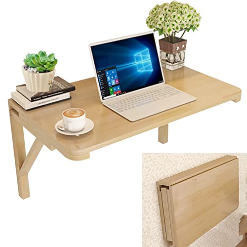 Stuffygreenus Laundry Folding Table, Wood Wall Mounted Table, Bracket Heavy Duty, Stable Sturdy Wall Table For Kitchen Laundry Room Restaurant, (29.5X19.6 Inch) #TOP13