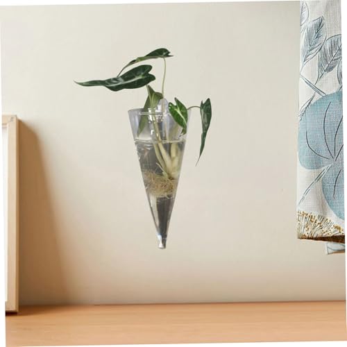 Floreros de pared en forma de cono para decorar paredes vacías con plantas sin ocupar espacio 6