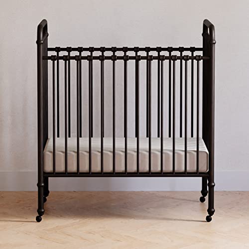 NAMESAKE Abigail 3-in-1 Convertible Mini Metal Crib in Vintage Iron, Greenguard Gold Certified