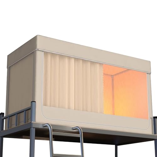 GJMSSMY Tiendas de campaña para Cama (Parte Superior e Inferior) - Cortina Protectora de privacidad Que Reduce la luz con mosquitera Opaca, Ideal para dormitorios - Gris cálido, Rosa, blan