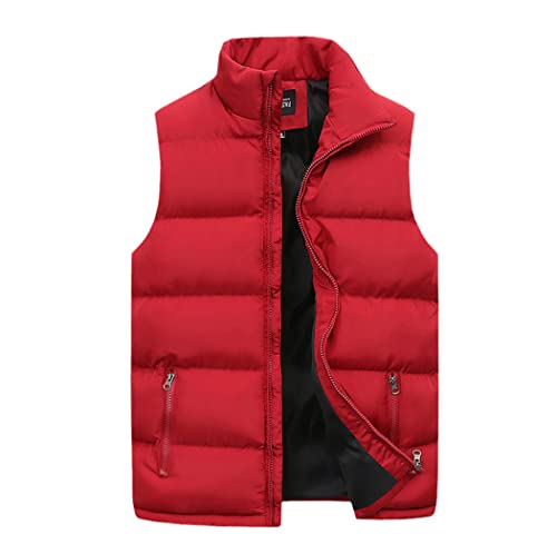 Chaleco de invierno para hombre chaqueta sin mangas rosso XL
