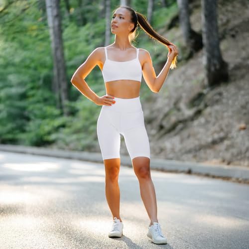 TNNZEET Biker Shorts Women - 8"/5"/3" High Waisted Tummy Control Workout Gym Spandex Booty Yoga Volleyball Shorts