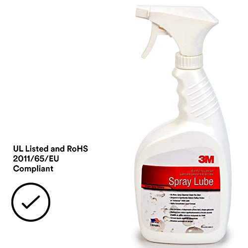 Image of 3M Wire Pulling Cable Lubricant Spray WLS-QT, 1 Bottle | Excellent Cling and Wetting Properties, Gel-Type Liquid