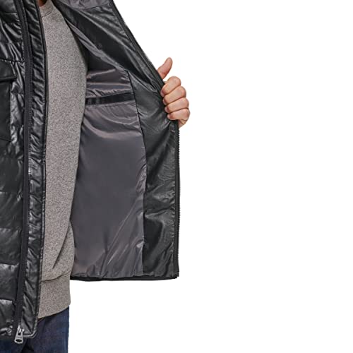 Image of Water Resistant Performance Stretch Hooded Puffer Jacket