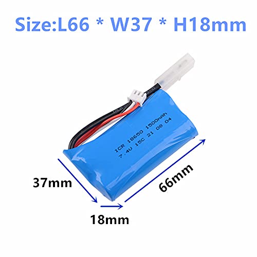 7.4V (2 X 3.7V) 1500Mah Li-Ion Battery With Standard Tamiya Connector For Hongxunjie Hj806 2.4Ghz Rc Boat Hj806 Battery 2 Pack With Usb Charger #TOP3