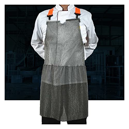 Tablier Tablier en Métal Résistant Aux Coupures Et Aux Coups De Couteau, Tablier De Travail De Sécurité pour Boucher, Tablier en Cotte De Mailles en Acier Inoxydable 316, Facile À Nettoyer