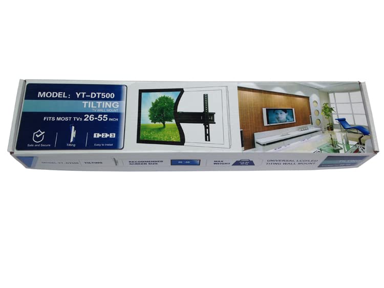 Image of Gadget Wagon Tilting Wall Mount Stand 15 Degrees for 26 to 55 inch LCD and LED Monitor /TV (Black)