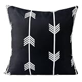 BEDSUM Microfiber Throw Pillow Cover, Soft Decorative Geometrical Arrows Pattern Square Cushion Cove