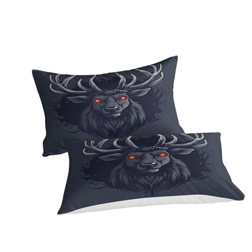 Housse de couette cerf 3D 200x200 pour parure de lit double microfibre douce - 5