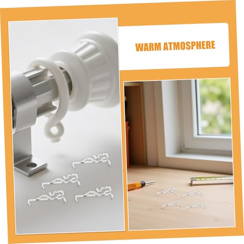 Clips de posicionamiento transparentes para reparar cenefas caídas en persianas verticales 4