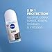 NIVEA Women Black & White Invisible Clear Roll-On Antiperspirant Deodorant 50ml – 72 Hour Sweat and Odor Protection, No White Marks, Alcohol-Free, Fresh Scent, Underarm Care, Pack Of 2