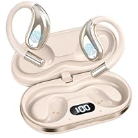 AI Translation Earbuds Real Time, 3-in-1 Translator Earbuds 164 Languages & Accents, Audifonos Traductores Inglés Español,Open Ear Wireless Headphones with Charging Case fit iOS & Android,Apricot