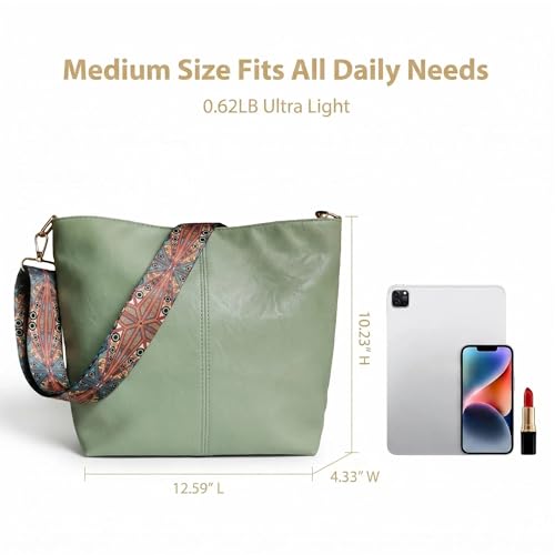 Image of Fashion Hobo Bags for Women Vegan Leather Crossbody Bag with Guitar Strap Shoulder Purses and Handbags