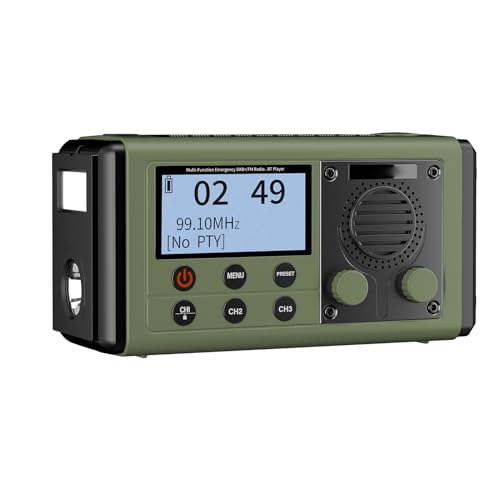 Radio d'urgence solaire et manivelle Domary avec batterie 10000mAh