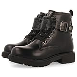 Botas negras estilo militar con strass