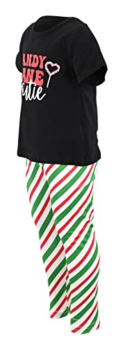 Image of Unique Baby 2 Piece Girls Printed Leggings Outfit with Short Sleeve Shirt Kid and Toddler Clothes Set