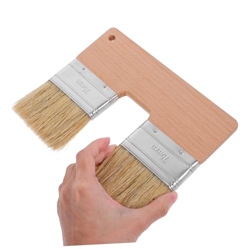 Sewroro Schrägpinsel aus Naturborsten für Malerei Flachpinsel als Künstlerpinsel Zweifarbiger Kunstpinsel für Farbhaftung und Textur Malwerkzeug für Professionelle Projekte