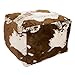 SARO LIFESTYLE Faux Fur Cow Hide Pouf