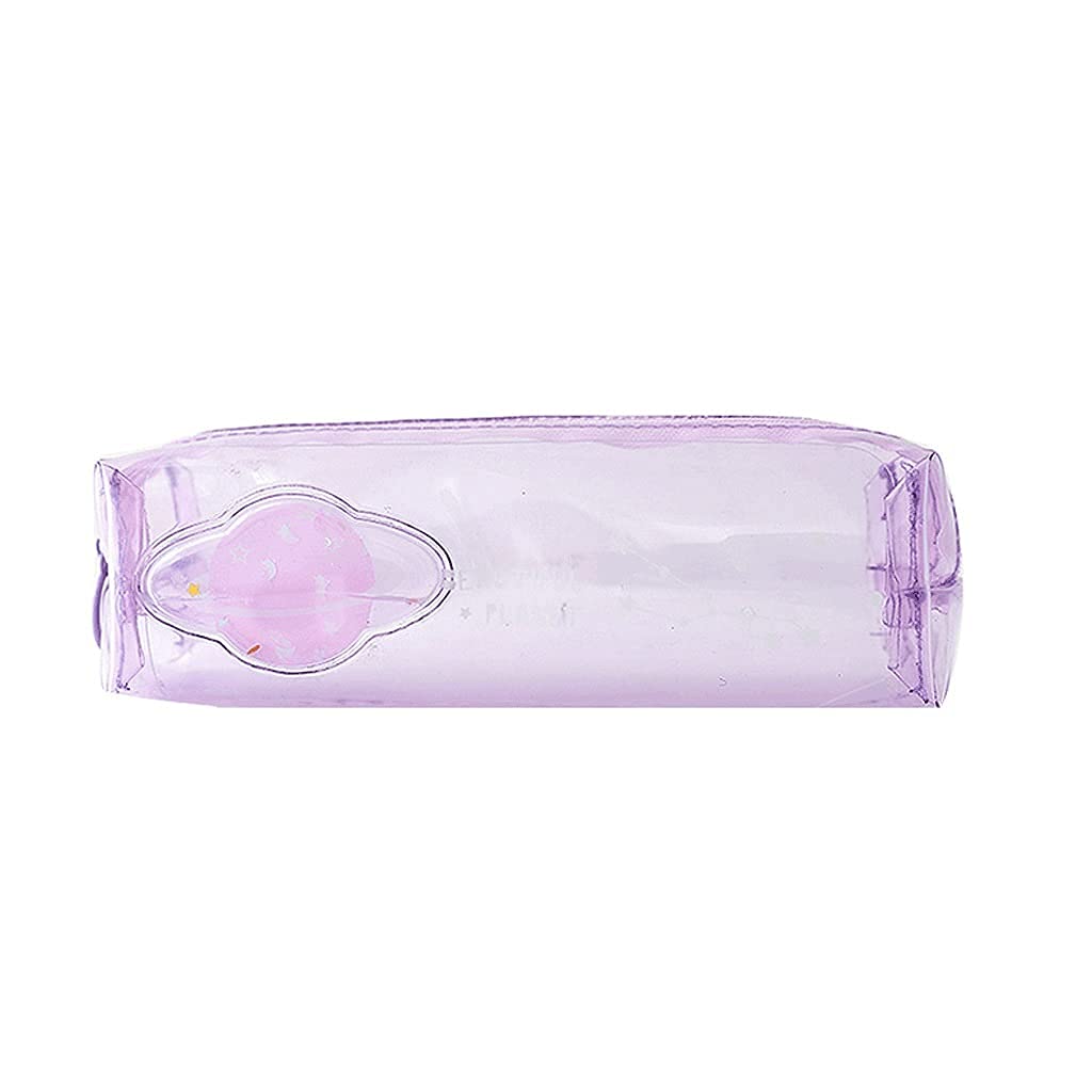 Caja de lápices Caja de lápiz de PVC impermeable PVC de gran capacidad Bolsa de almacenamiento de papelería Bolsa cosmética, soporte de pluma transparente con cremallera-4 colores bolsa bolsa bolsa