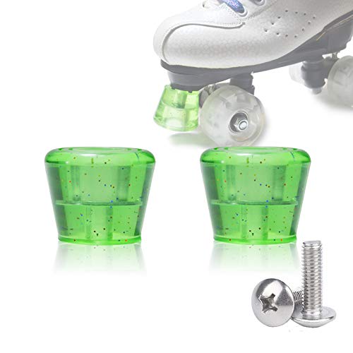 Fyaner Pu Rubber Roller Skate Toe Stoppers 1 Pair With Screws And 1X L-Shaped Wrench(Cyan) #TOP2